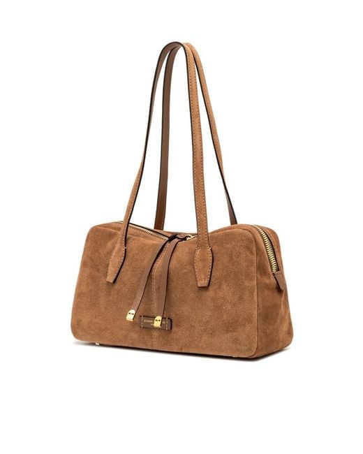Gianni Chiarini Brown Aryna Suede Shoulder Bag