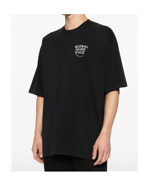 Vetements Black Global Mf T-Shirt for men