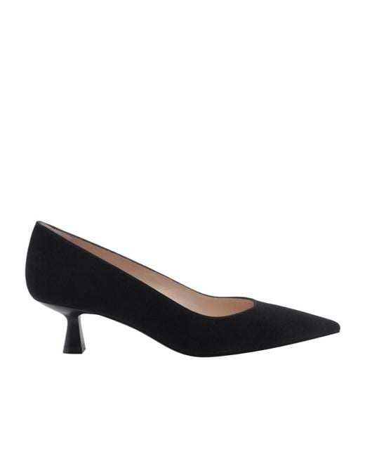 Stuart Weitzman Black Pointed-Toe High Heels