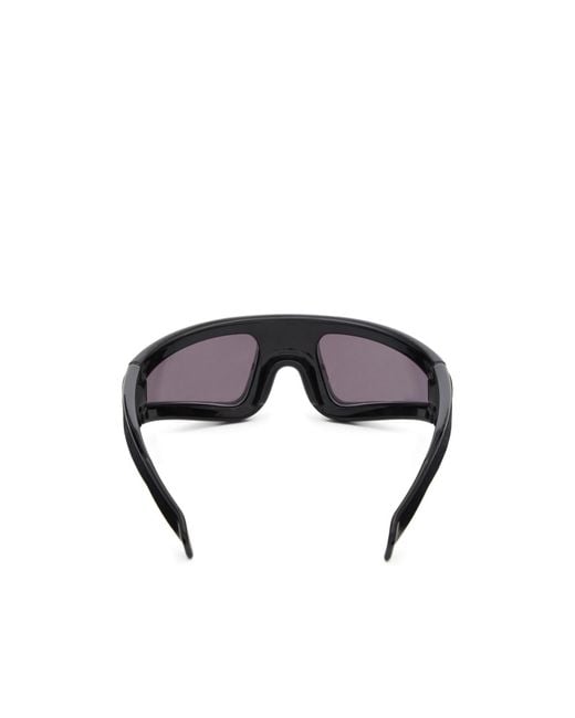 Rick Owens White Biker-Frame Sunglasses for men