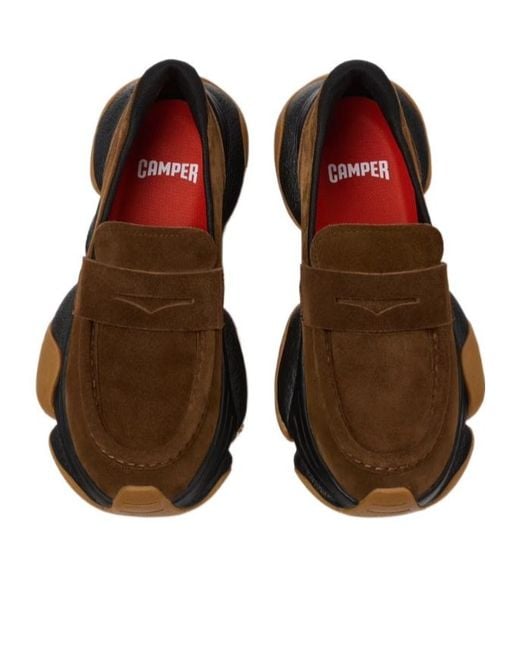 Camper Brown Karst 2 Suede Moccasins For
