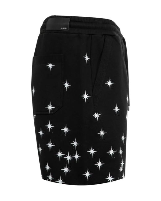 Amiri Black Starbust Crystal Sweatshort for men