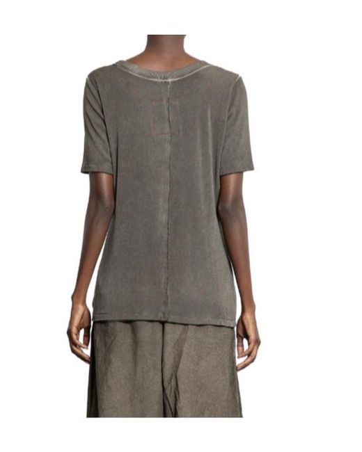 Uma Wang Gray Overdyed Cotton Jersey T-Shirt