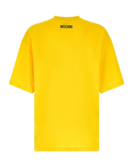 Moschino Yellow 'Smiley' T-Shirt for men
