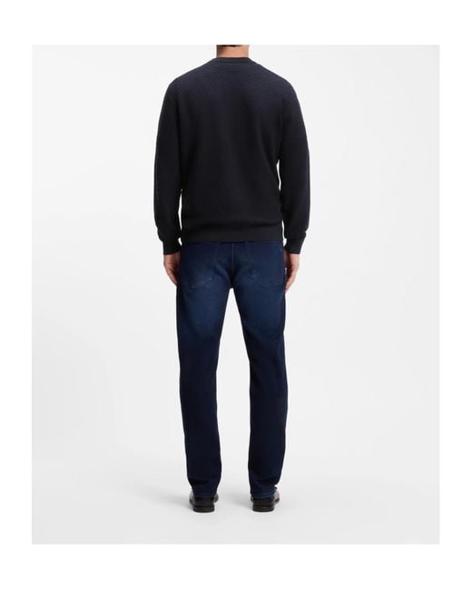 Boss Blue Long-Sleeve Knit Top for men
