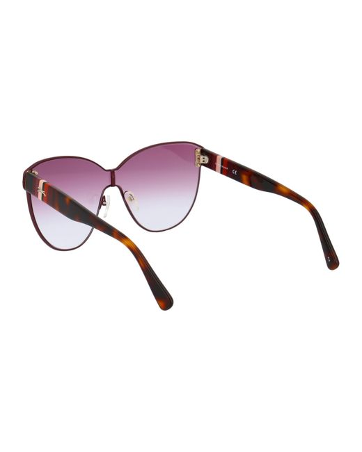 Longchamp Purple Oversized Cat-Eye Sunglasses
