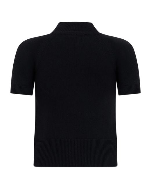 Vivienne Westwood Black Orb Short Sleeve Knitted Top