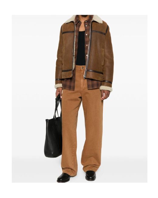 Isabel Marant Brown Jameson Logo Patch Jeans for men