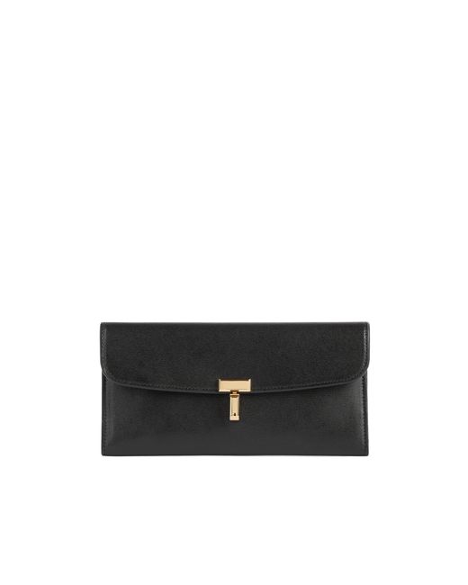 Totême Black Totême T Lock Fold-Over Wallet