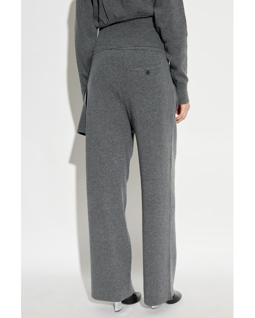 Lanvin Gray Mid-Rise Straight Leg Trousers