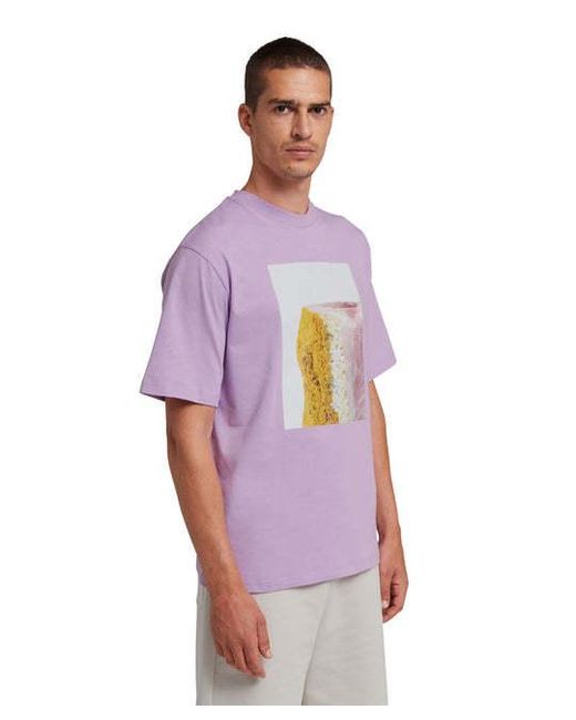 MSGM Purple X Duccio Maria Gambi Photograph-Print T-Shirt for men