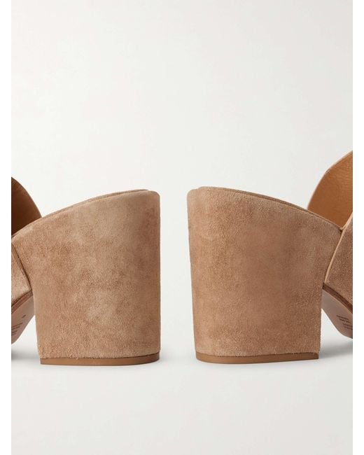 Gabriela Hearst Brown Round-Toe Chunky Heel Sandals