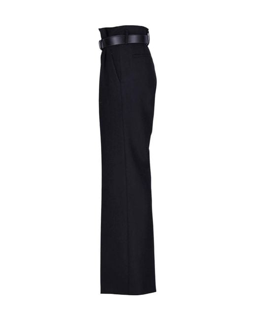 Prada Blue Belted Pleated Trousers