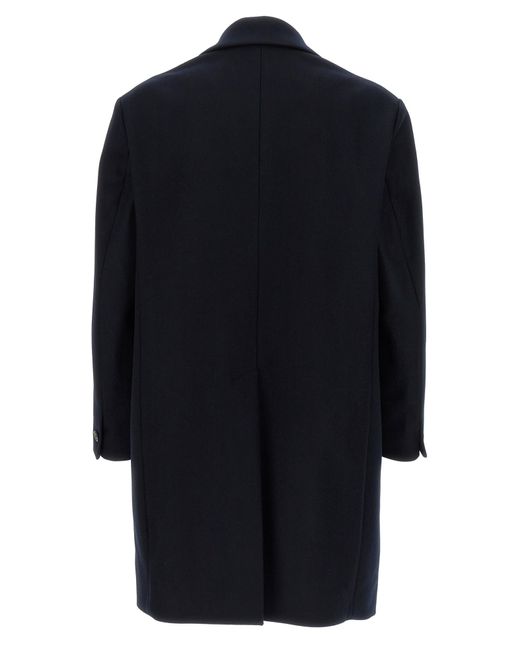 Barena Blue Baron Single-Breasted Coat for men