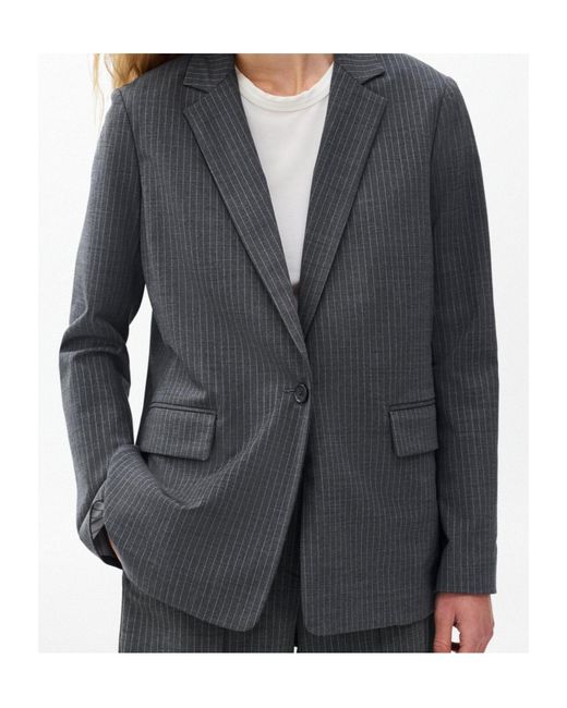 Rag & Bone Gray Striped Combination Suit Jacket