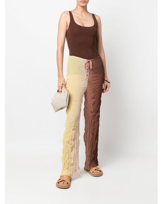 Erika Cavallini Semi Couture Multicolor Logo Casual Pants