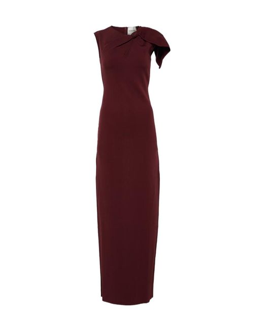 Roland Mouret Purple Asymmetric Cutout Maxi Dress