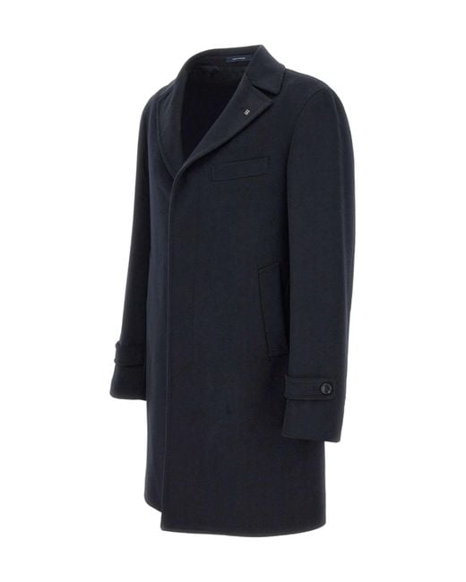 Tagliatore Blue Thomas Single-Breasted Coat for men
