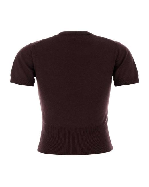 Vivienne Westwood Black Bea Short-Sleeve Knitted Top