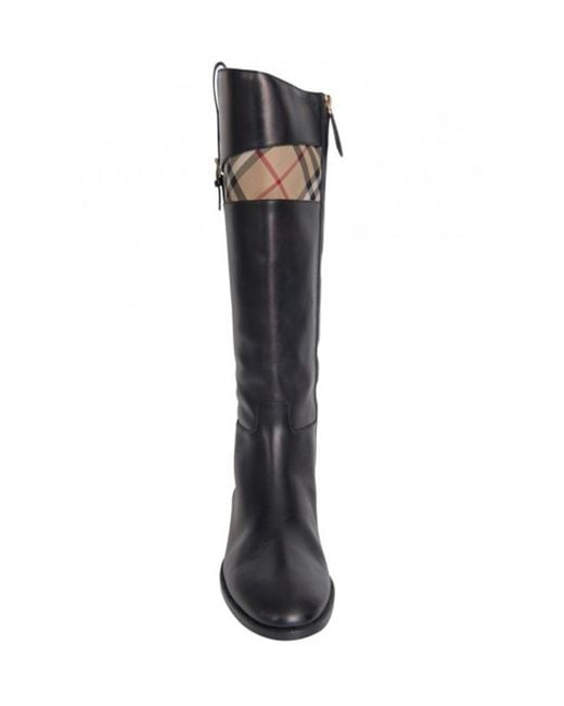 Burberry Black Cowhide Low-Heeled Boots
