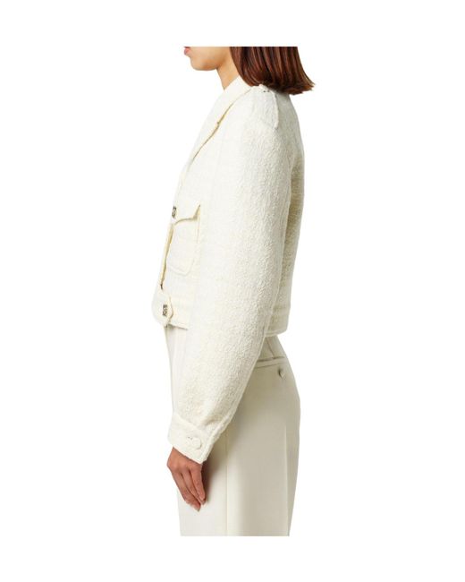 Givenchy White Cropped Tweed Jacket