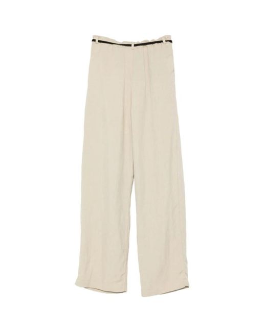 Barena Natural Casual Pants With Belt Loops