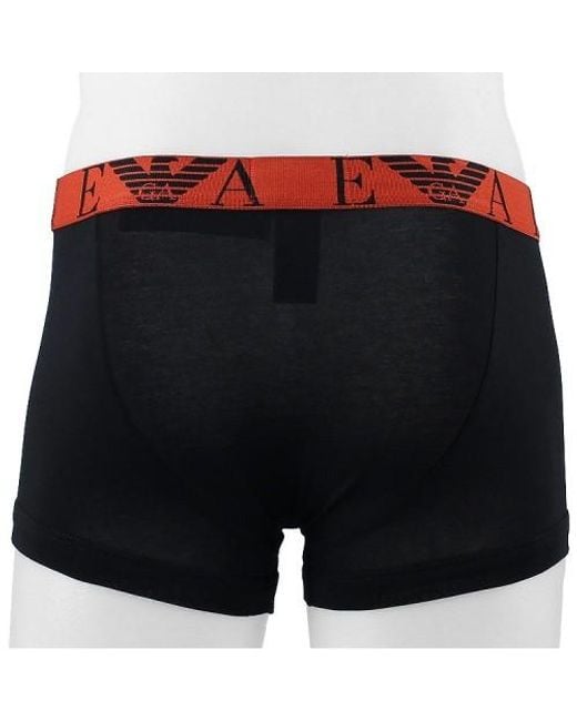 Emporio Armani Black Logo-Waist Boxer Briefs (Pack Of Two) for men