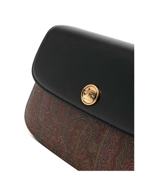Etro Black Logo Shoulder Bag
