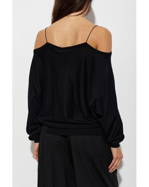 IRO Black Off-The-Shoulder Knit Top