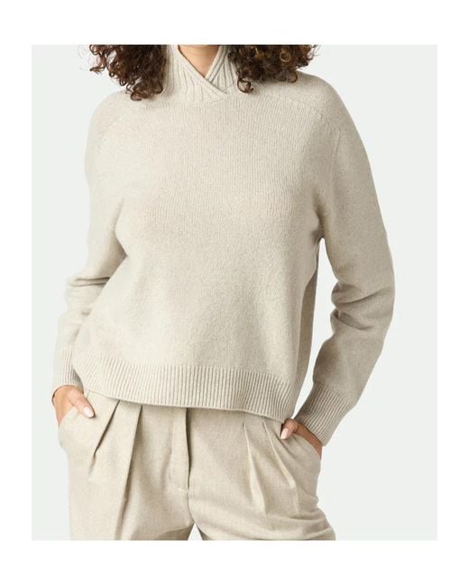 Malo White High-Neck Sweater