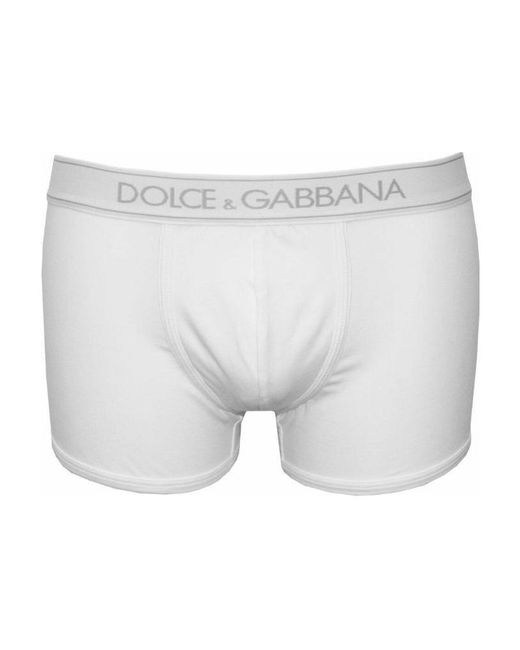 Dolce & Gabbana White Printed Logo Underwear for men