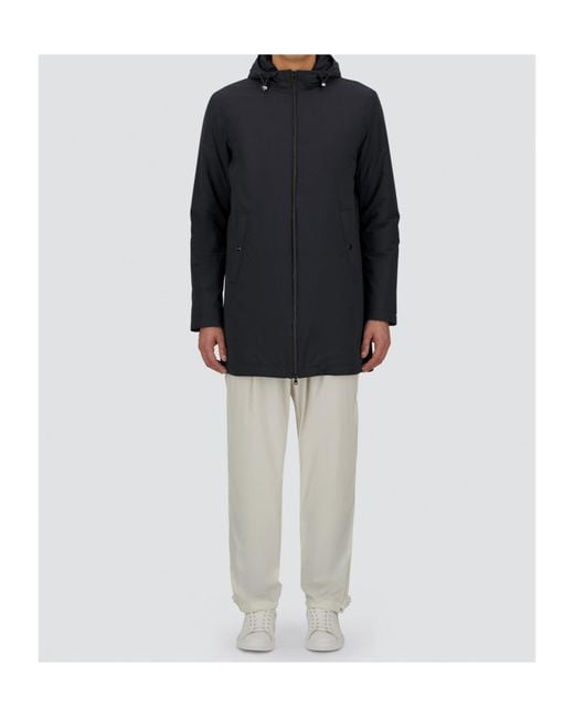 Herno Blue Hooded Parka for men