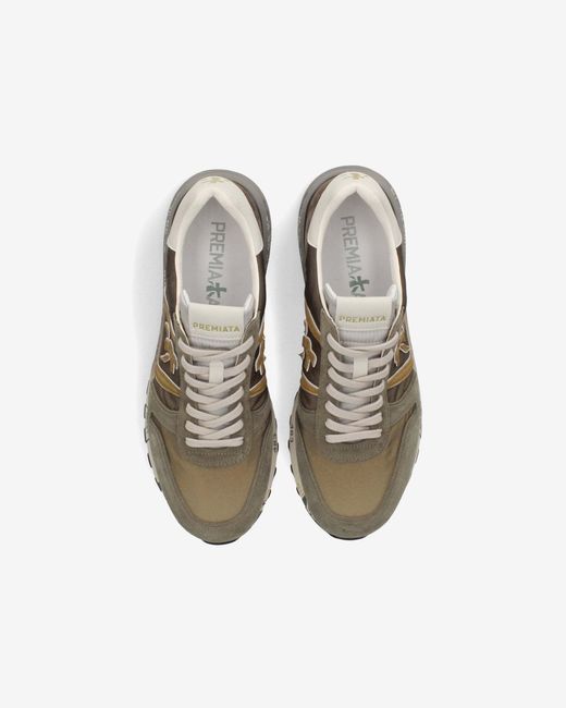Premiata Brown Lander 8009 Lace-Up Sneakers for men