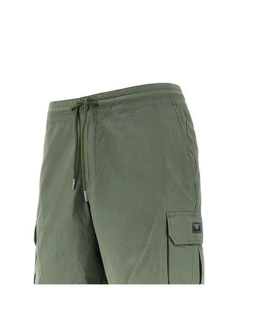 Emporio Armani Green Cargo Shorts for men
