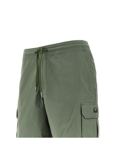 Emporio Armani Green Cargo Shorts for men