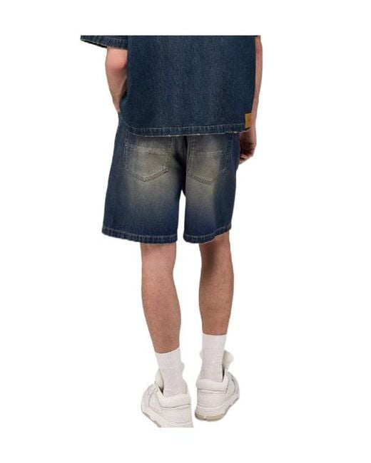 Amiri Blue Drawstring Denim Shorts for men