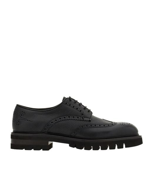 Ferragamo Black Ferragamo Derby Brogues for men