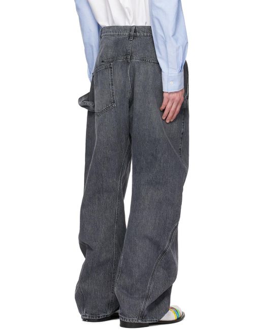 J.W. Anderson Gray Jw Anderson Twisted Workwear Denim Jeans for men