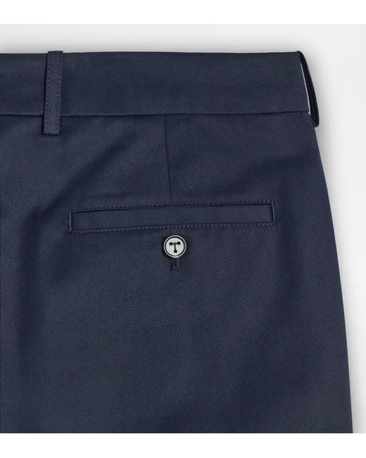 Tod's Blue Casual Pants With Belt Loops for men