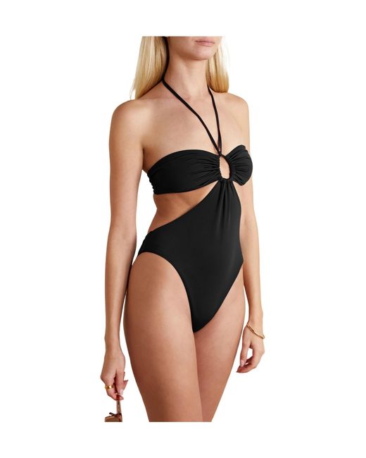 Mara Hoffman Black Cutout Recycled Swimsuit