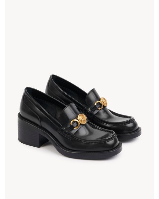 Chloé Black Chloé Dakota Heeled Loafers