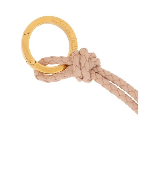 Bottega Veneta White Braided Keyring