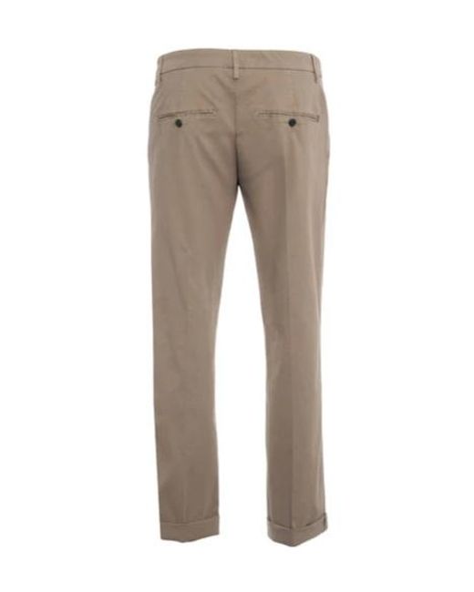 Dondup Gray Gaubert Cuffed Slim Pants for men