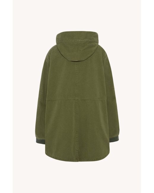 The Row Green Kemet Hooded Cotton Jacket for men