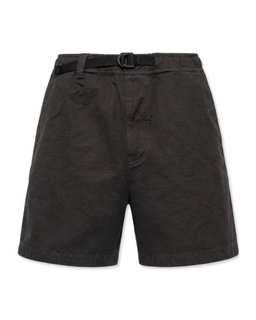 Stone Island Black X Marina Belt Shorts for men