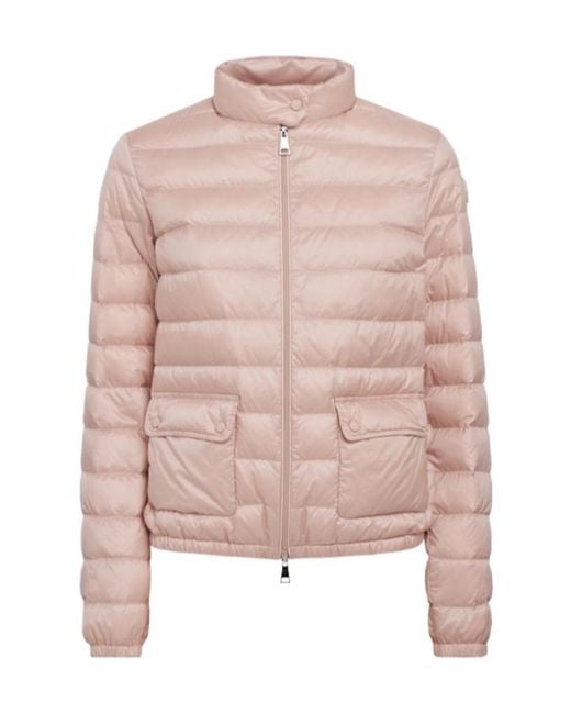 Moncler Pink Lans Nylon Down Jacket
