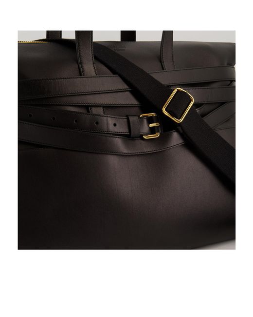 Moschino Black Belted Top Handle Tote Bag