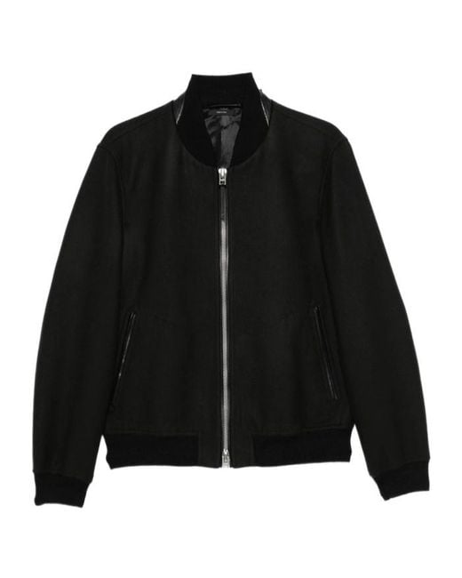 Tom Ford Black Leather-Trim Bomber Jacket for men
