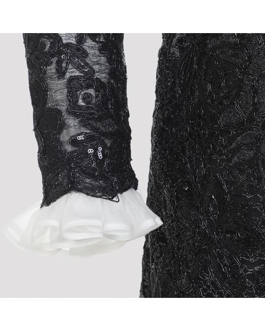 Giambattista Valli Black Sequin-Embellished Mini Dress