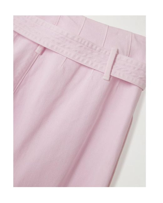 Agolde Pink High-Waisted, Wide-Leg Organic Cotton Jeans